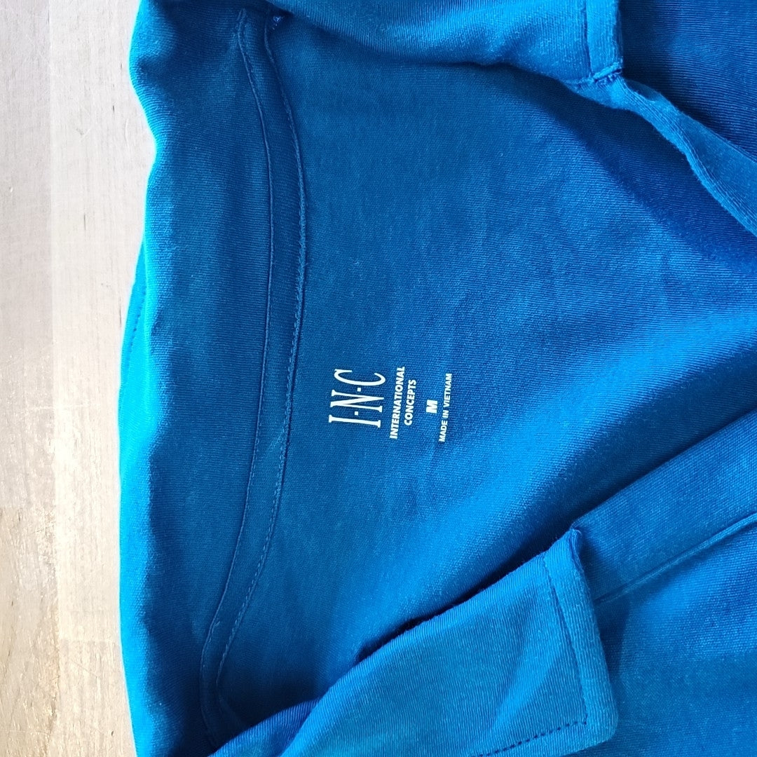 INC Size M Teal MENS Polo