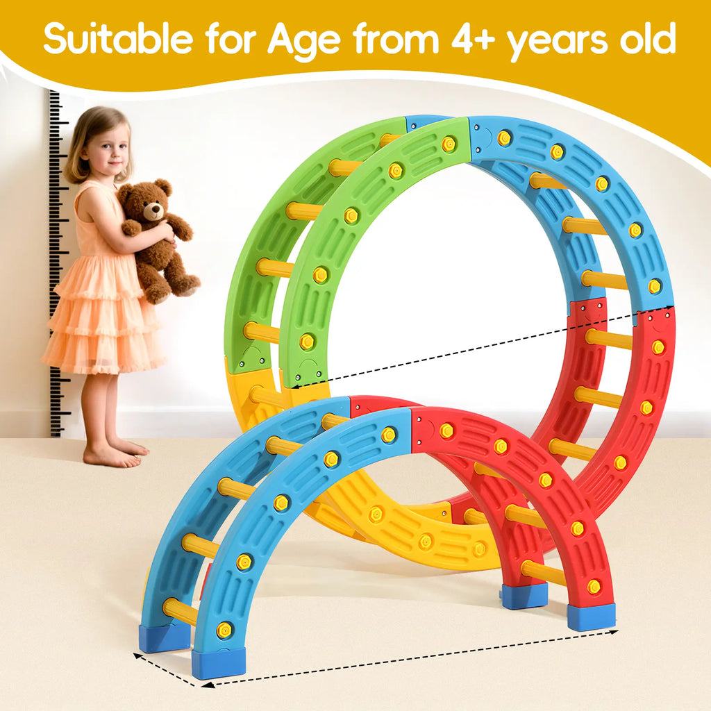 6-In-1 Foldable Climbing Toys,Montessori Climbing Set,Climber Indoor Jungle Gyms for Toddiers Montessori Toys,Pikler Triangle Set