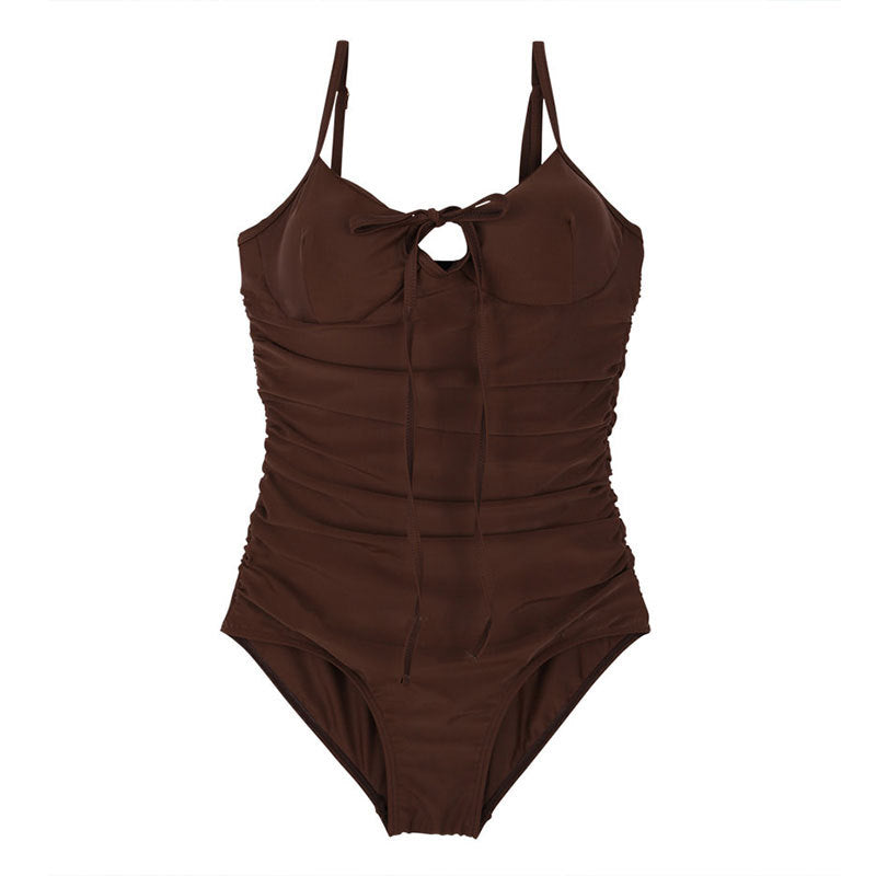 Maillot de bain une pièce sexy dos nu pour femme, ventre plat et poitrine push-up pour petites poitrines