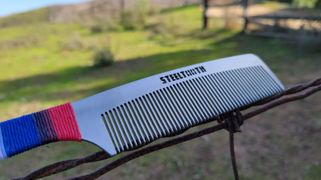 Captain Patriot American-Themed Stainless Steel Comb