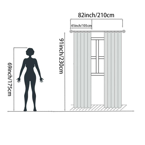 2 Piece Gradient High-End Bedroom Half Light Blocking Curtains, Semi Transparent Polyester Material, Year-Round Window Decor
