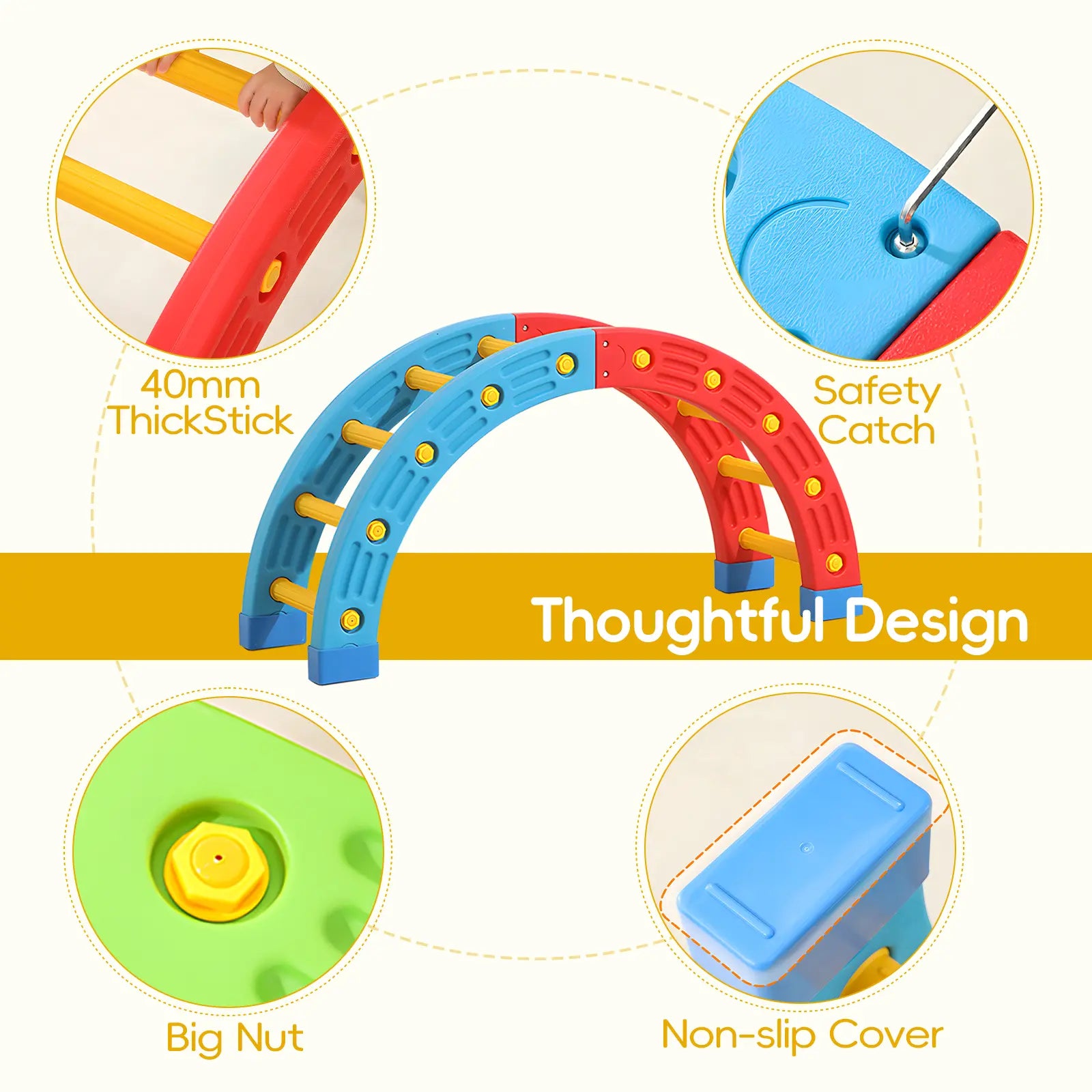 6-In-1 Foldable Climbing Toys,Montessori Climbing Set,Climber Indoor Jungle Gyms for Toddiers Montessori Toys,Pikler Triangle Set