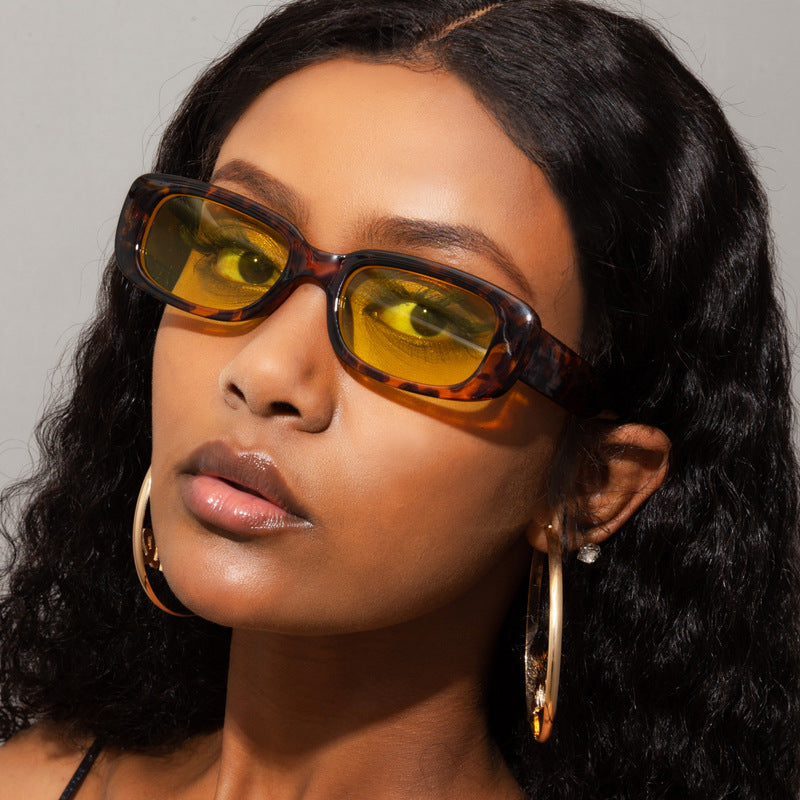 Rectangle Sunglasses For Women Men Trendy Y2k Retro 90s Sun Glasses UV Protection Cool Square Frame