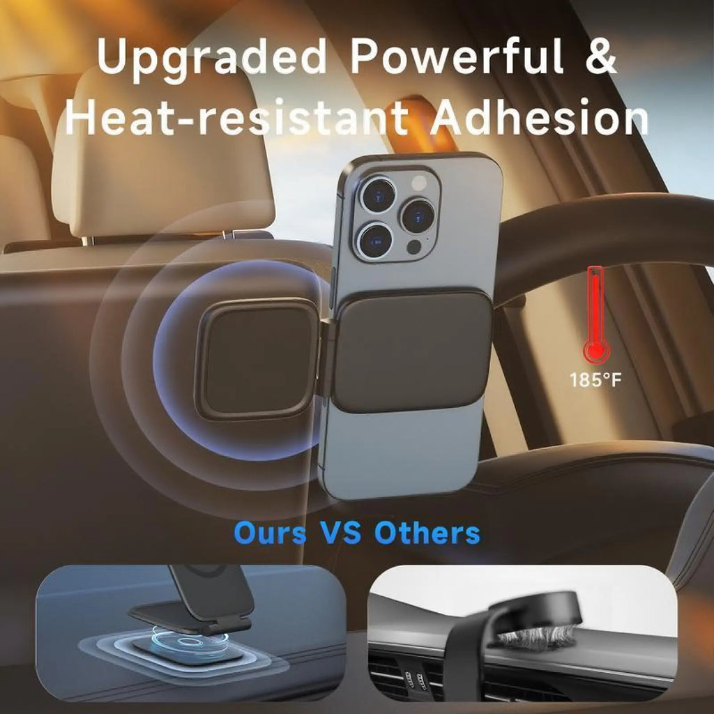 New Model Car Phone Holder: Foldable Magnetic Anti-Shake Navigation Stand, Universal Automotive Mount for Tesla & All Vehicles, Must-Have Driving Accessory with Strong Grip.