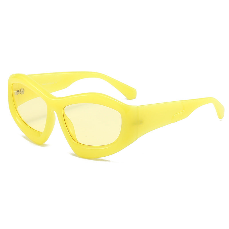 Lunettes de soleil de personnalité concave pour hommes et femmes, idéales pour l'extérieur