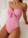 Womens Stylish Form-fitting Adjustable One-piece Swimsuit