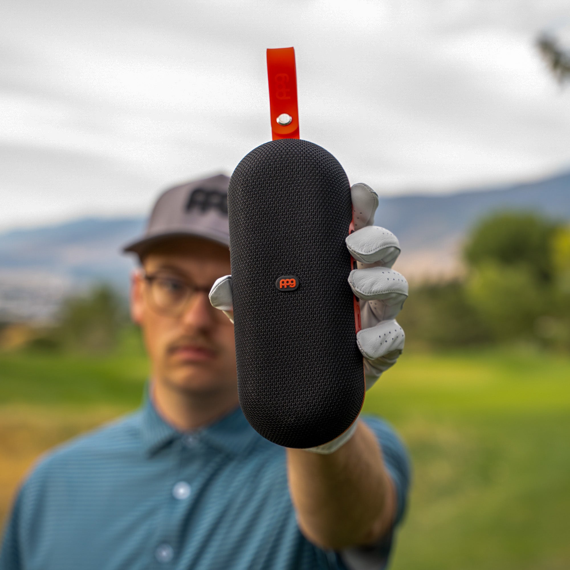 PPG A2 SLIM GPS Golf Speaker Powered by Golf Logix - Red