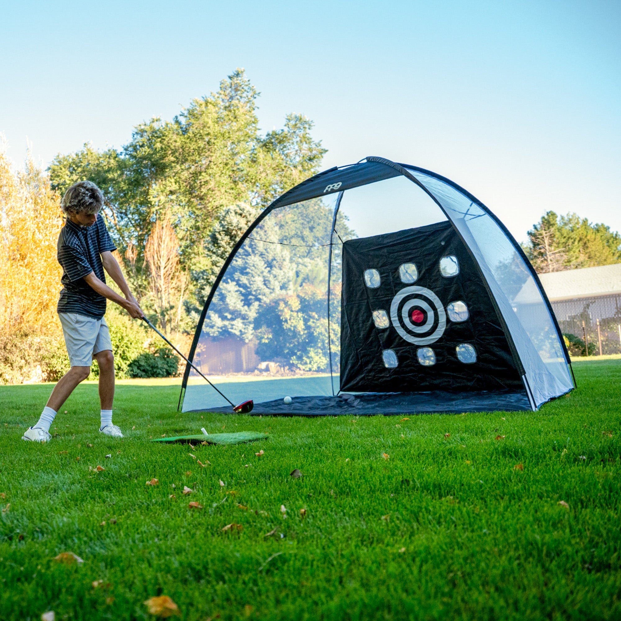 Full Swing Golf Driving Net with Nine Shot Shape Targets