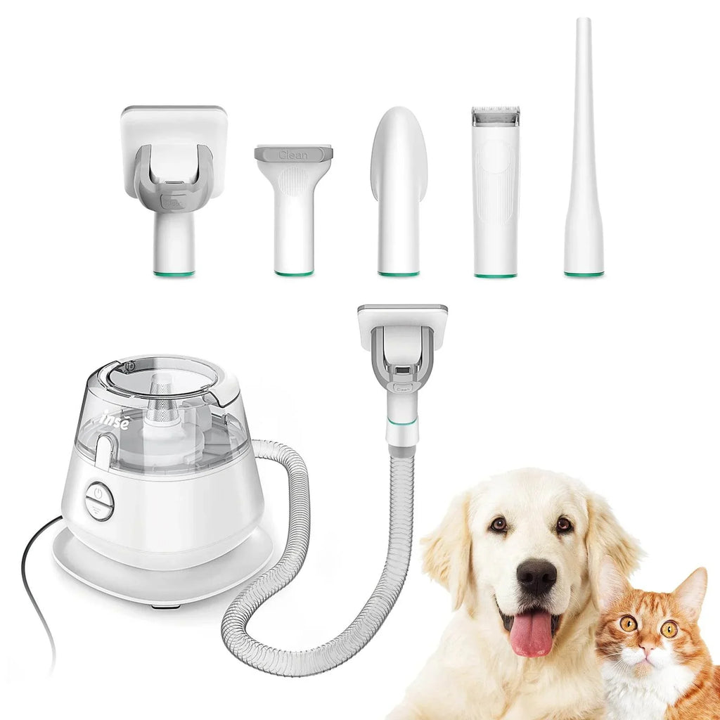 Kit de toilettage pour animaux de compagnie INSE P20 et aspiration sous vide pour le nettoyage des poils