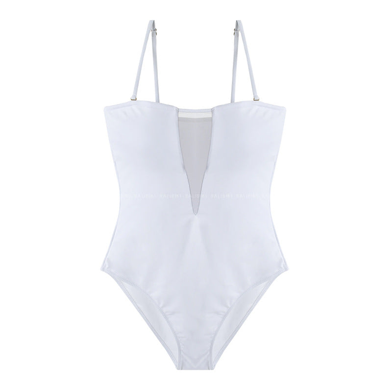Simple Swimsuit Women's Triangle One Piece Sexy Bandeau Sling