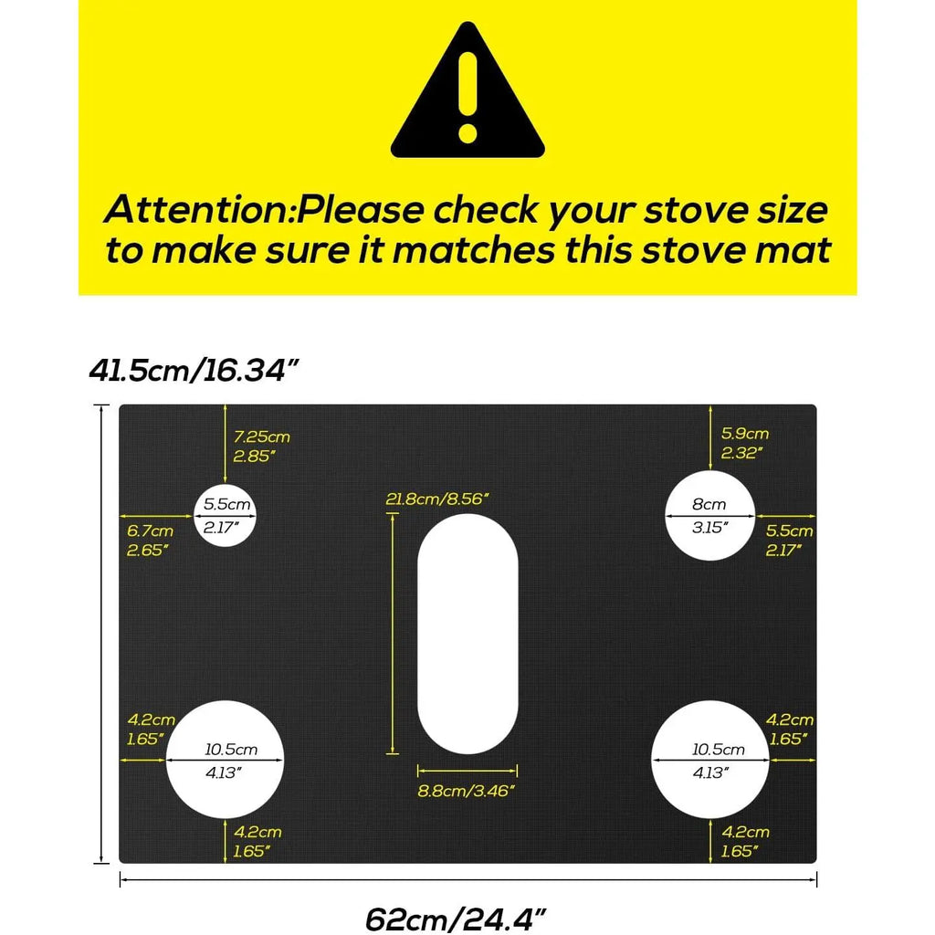 Gas Stove Silicone Burner Covers for Samsung Range Stove Guard Reusable Non-Stick Oven Liners Protectors Washable 24.4X16.3 Inch