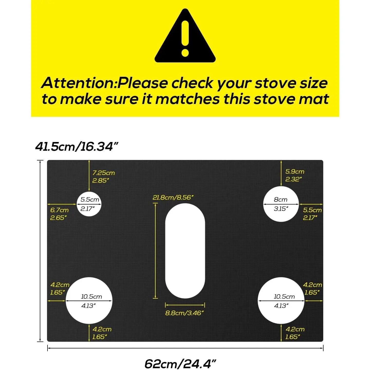 Gas Stove Silicone Burner Covers for Samsung Range Stove Guard Reusable Non-Stick Oven Liners Protectors Washable 24.4X16.3 Inch