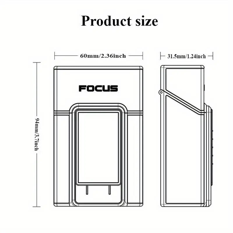 Aluminum Alloy Sliding Lighter, Waterproof and Pressure-Resistant Case and Stand, Outdoor Windproof Lighter, Rechargeable Lighter, Suitable for Men'S Daily Use.