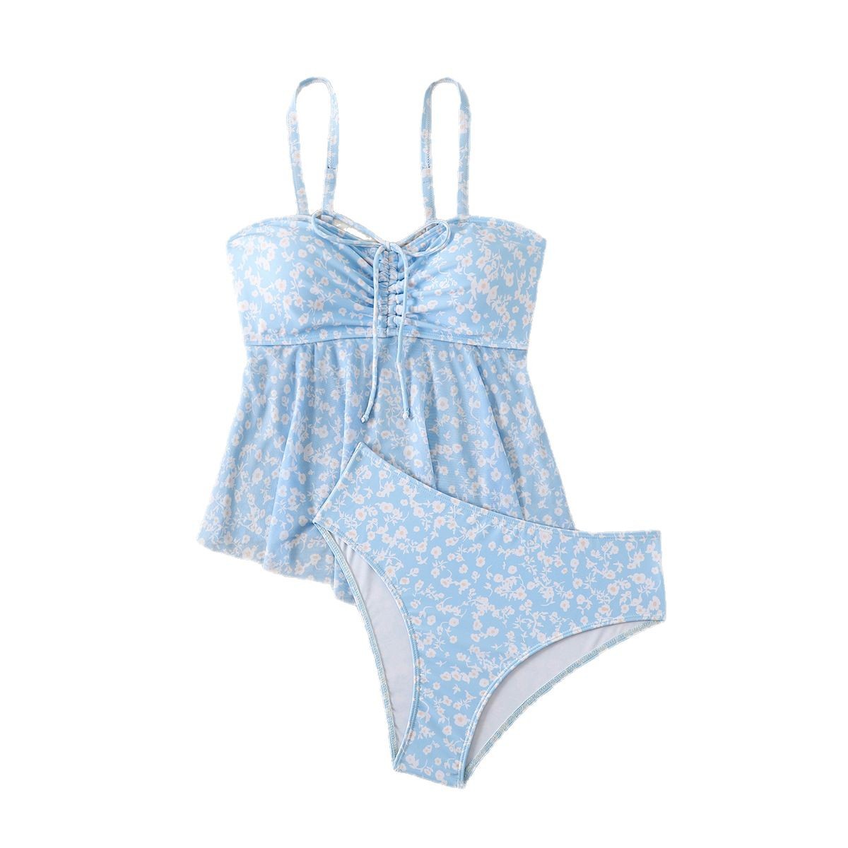 Maillot de bain bikini sexy floral avec bretelles pour femme