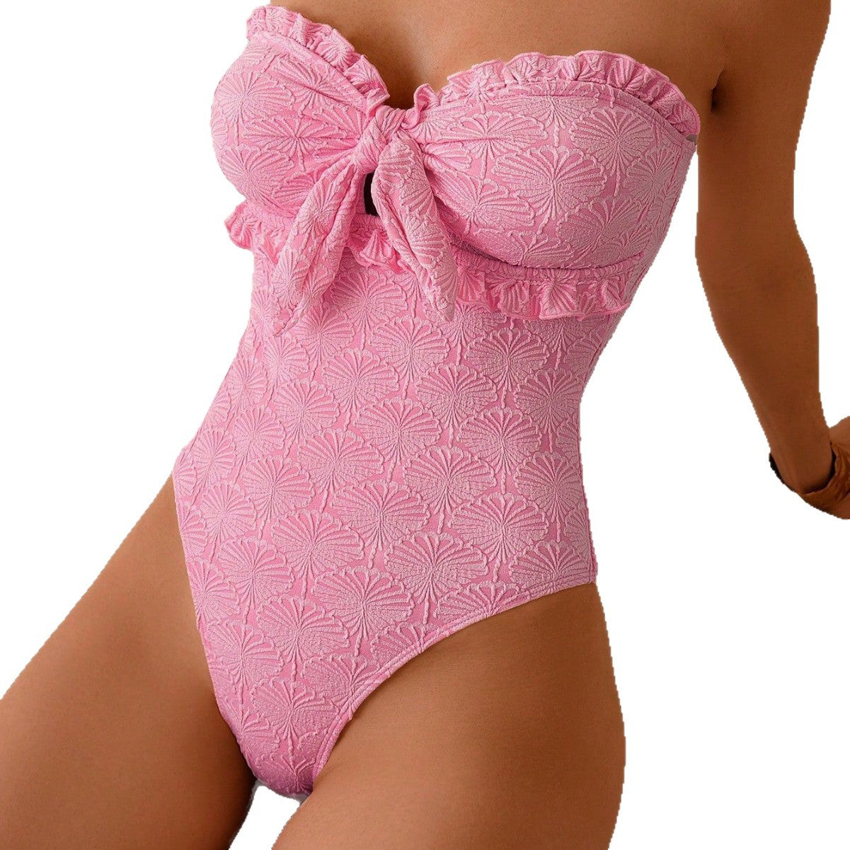 Womens Stylish Form-fitting Adjustable One-piece Swimsuit