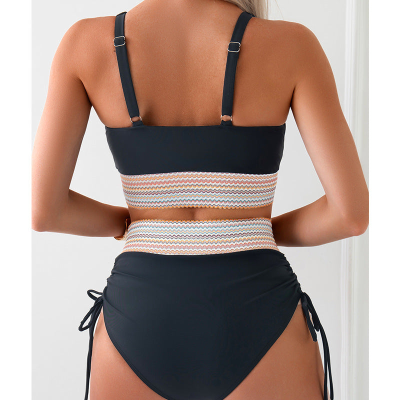 Women's Deep V-Neck Backless Sexy Bikini Swimsuit