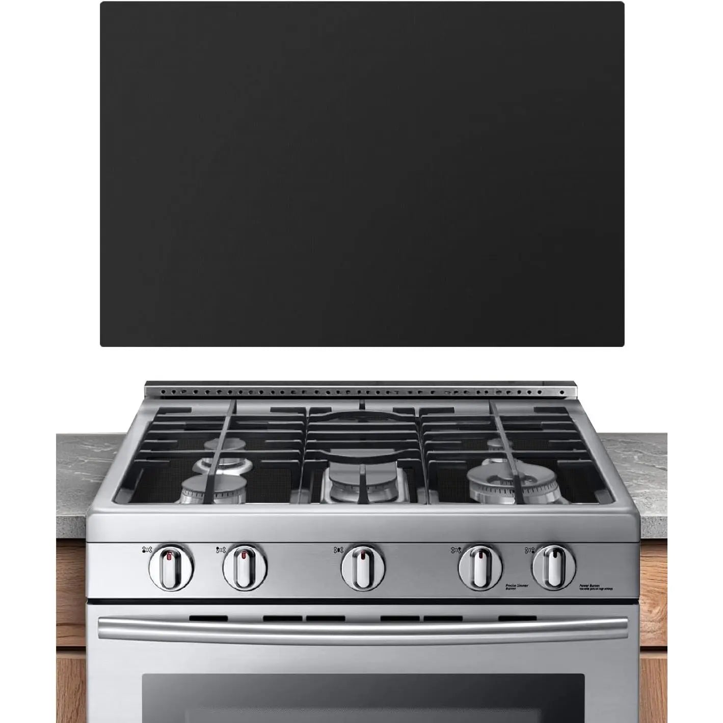 Gas Stove Silicone Burner Covers for Samsung Range Stove Guard Reusable Non-Stick Oven Liners Protectors Washable 24.4X16.3 Inch