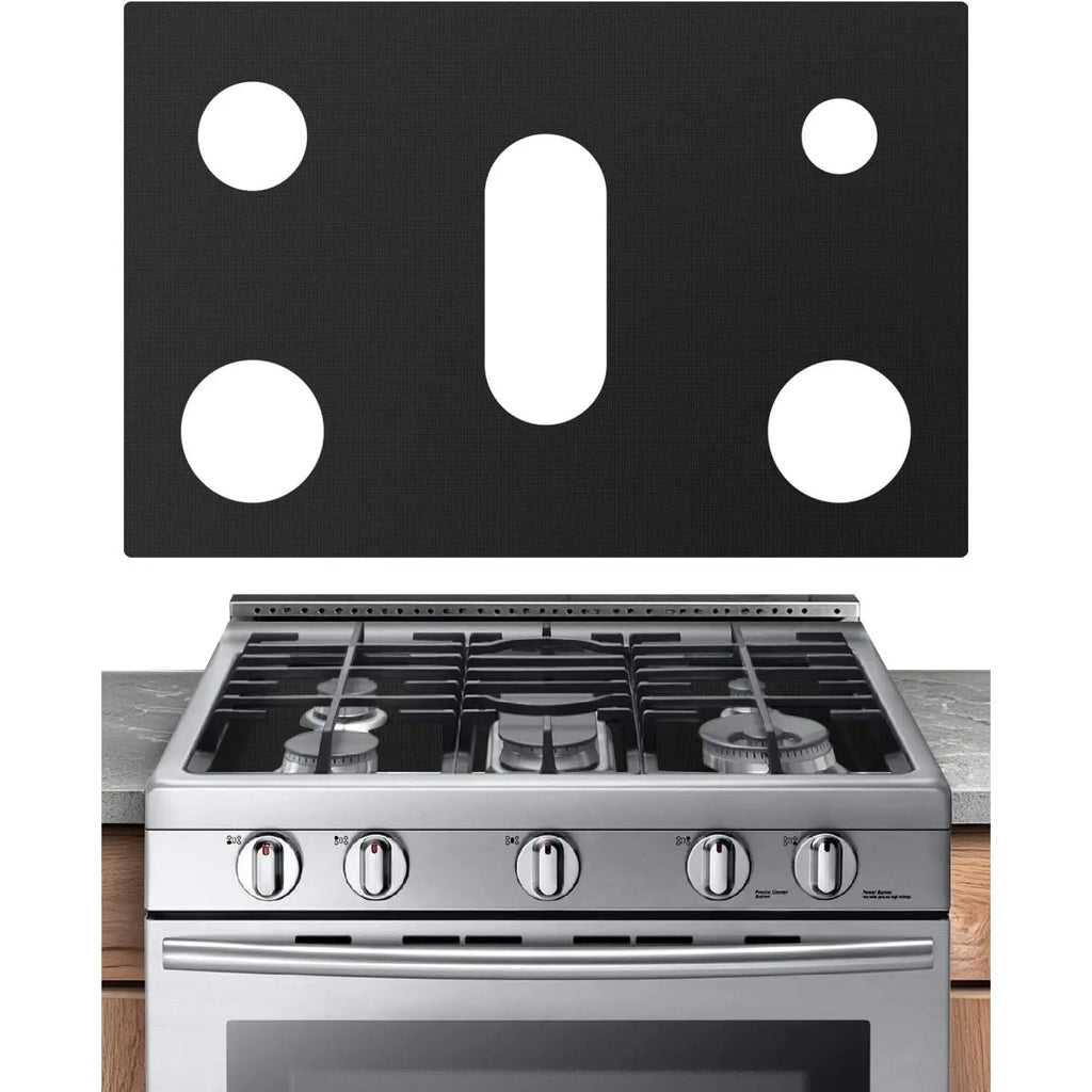 Gas Stove Silicone Burner Covers for Samsung Range Stove Guard Reusable Non-Stick Oven Liners Protectors Washable 24.4X16.3 Inch