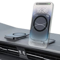 New Model Car Phone Holder: Foldable Magnetic Anti-Shake Navigation Stand, Universal Automotive Mount for Tesla & All Vehicles, Must-Have Driving Accessory with Strong Grip.