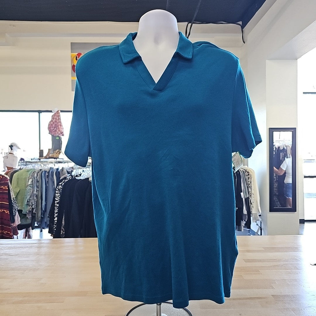 INC Size M Teal MENS Polo