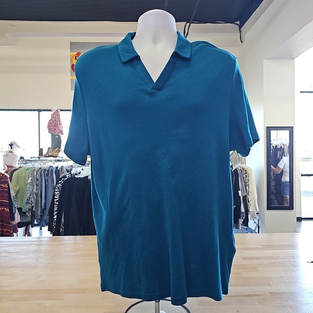 INC Size M Teal MENS Polo