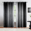 2 Piece Gradient High-End Bedroom Half Light Blocking Curtains, Semi Transparent Polyester Material, Year-Round Window Decor