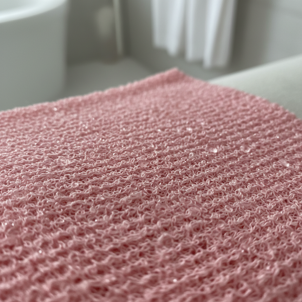 Exfoliating Mesh Bath Cloth, Pink or White