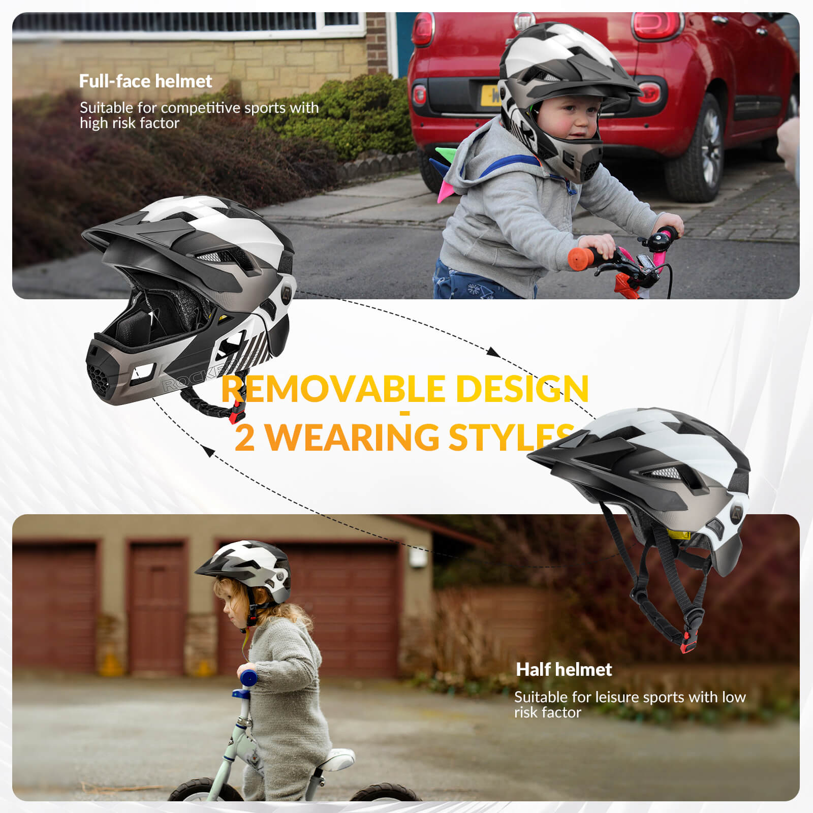 Casque de vélo intégral TS-61 pour enfants