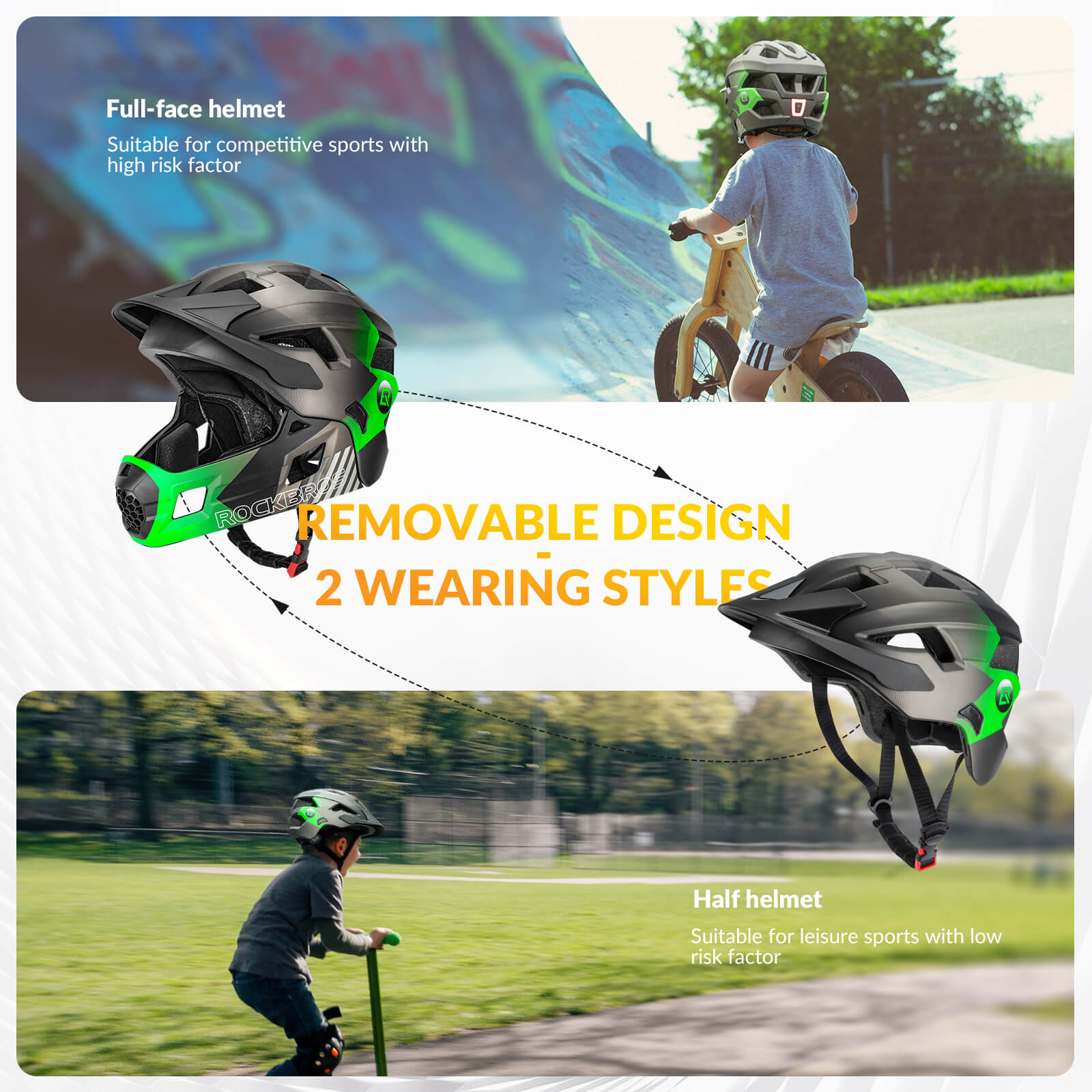 Casque de vélo intégral TS-61 pour enfants
