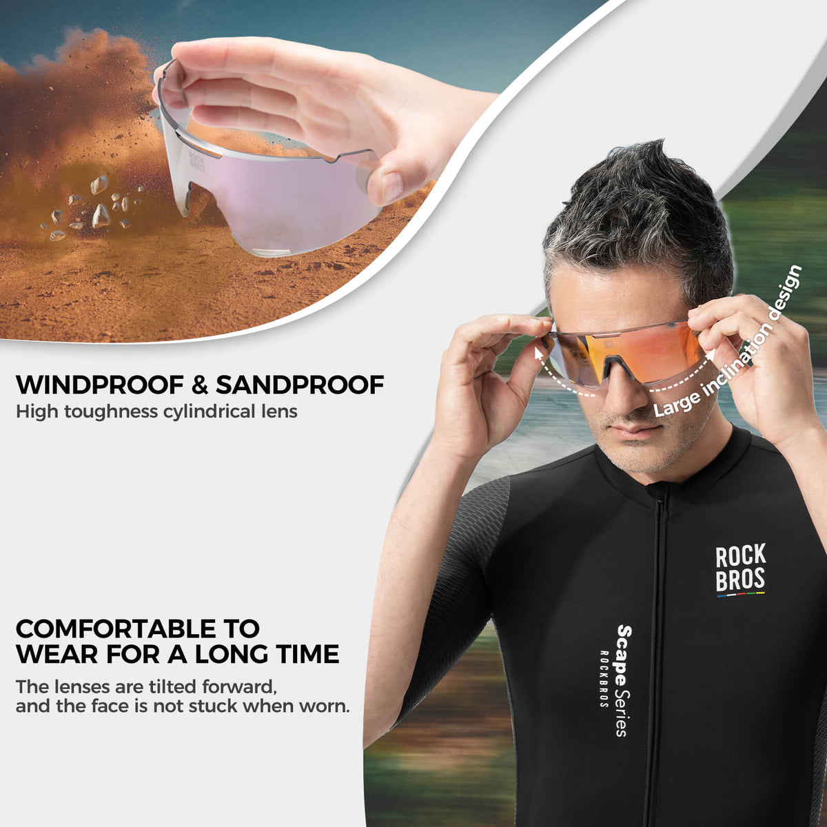 Photochromic Cycling Glasses – 3 Lens Set